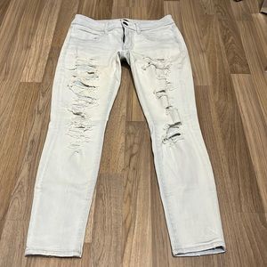 American Eagle Super Stretch Distressed Jeans Jeggings ~ 6 SHORT